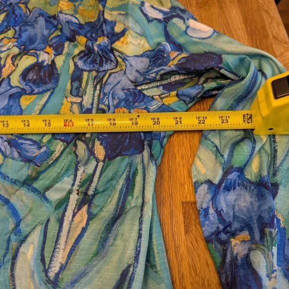 Beautiful Iris Long Sleeved Silky Women's Blouse 2XL - Picture 4 of 7